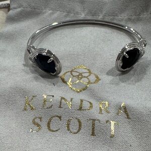 Kendra Scott Silver Cuff with Black Stones
